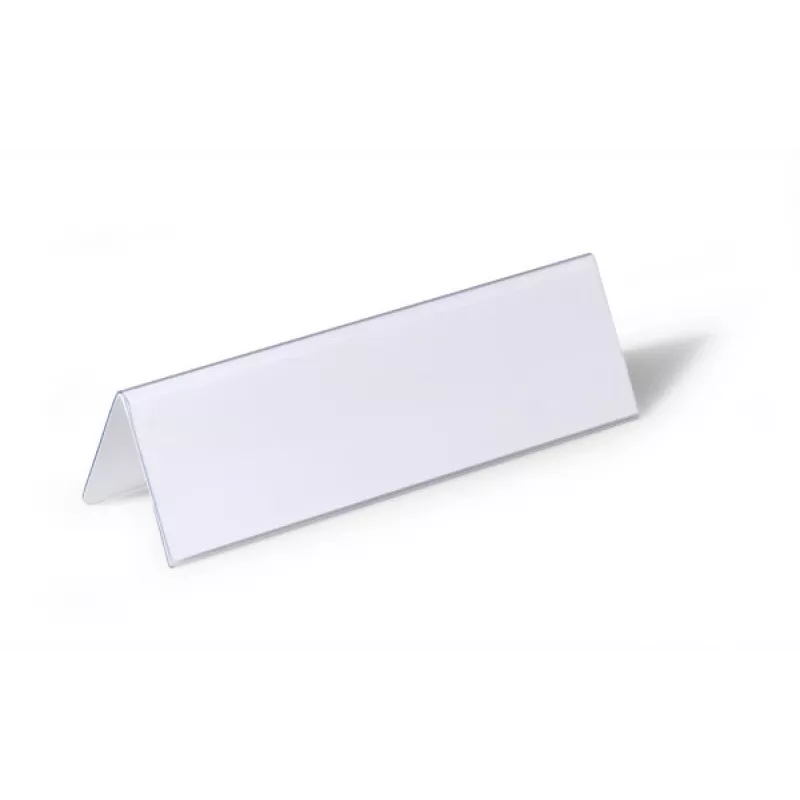 DURABLE VISIFIX® tafelnaambord tafelstandaard 61/122x210 mm, transparant PVC, 25-pack (805219)