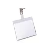 DURABLE VISITOR naamkaarthouder 90 x 60 mm met draaiclip, transparant, 25 stuks (800319)