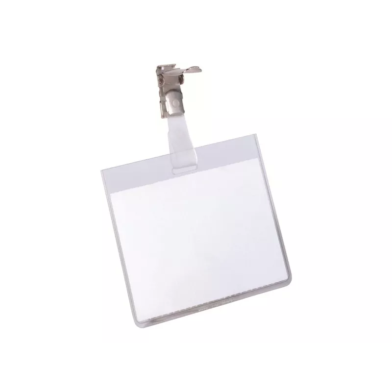 DURABLE VISITOR naamkaarthouder 90 x 60 mm met draaiclip, transparant, 25 stuks (800319)