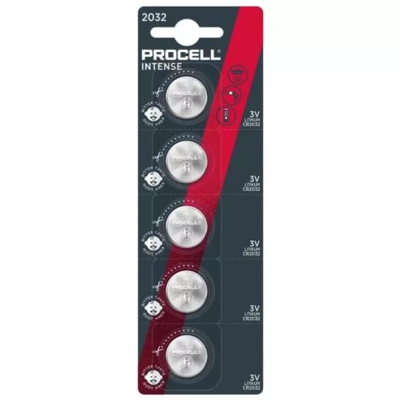 DURACELL Procell CR2032 3V lithium knoopcel (blisterverpakking van 5)