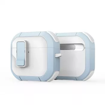 Dux Ducis AirPods 4 PECP-serie PC+TPU cover met haakje wit blauw