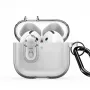 Dux Ducis Apple AirPods 4 PECL Series PC+TPU Cover met Haakje Grijs