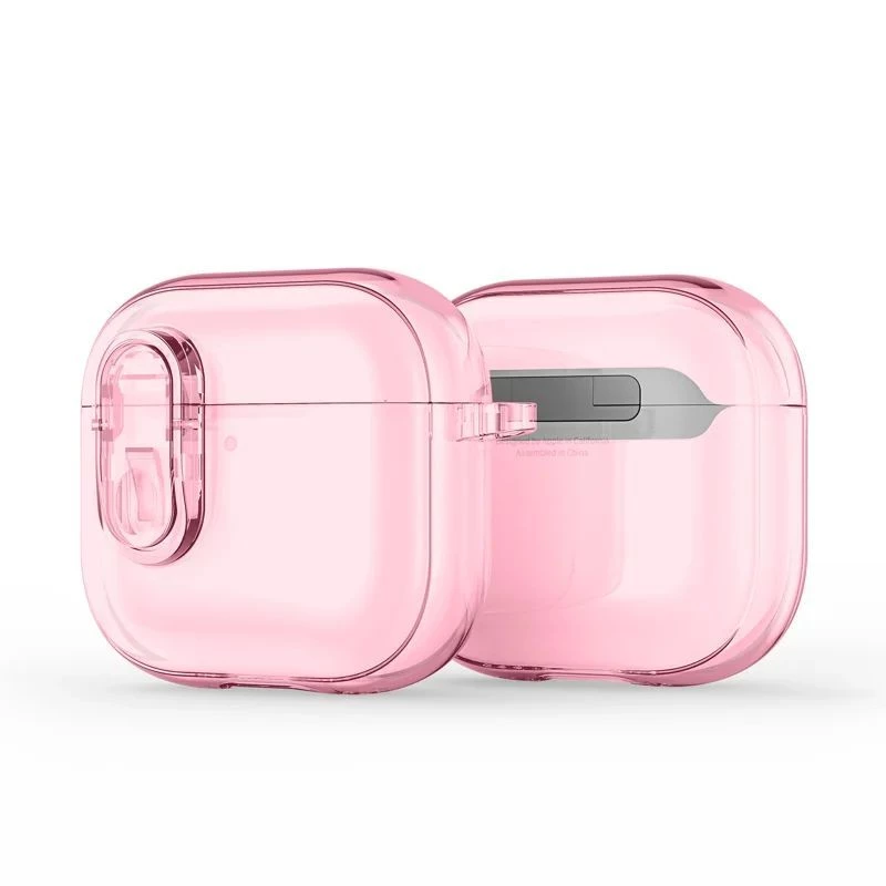 Dux Ducis Apple AirPods 4 PECL Series PC+TPU Cover met haakje roze