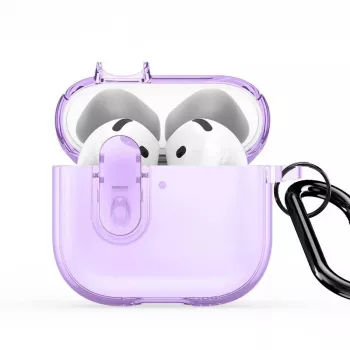 Dux Ducis Apple AirPods 4 PECL Serie PC+TPU Hoesje met Haakje Paars
