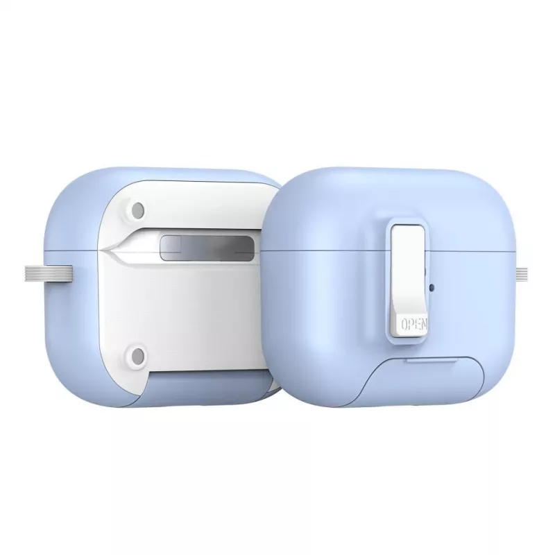 Dux Ducis Apple AirPods Pro 3 PECQ Series PC+TPU cover met haakje wit blauw