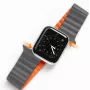 Dux Ducis Apple magnetic strap watch strap 7/6/5/4/3/2 / SE (41/40/38mm) magnetic grijs oranje
