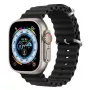 Dux Ducis Apple siliconen armband voor Apple Watch 42/44/45/46/49mm zwart