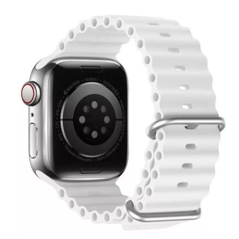Dux Ducis Apple Siliconen Armband voor Apple Watch 42/44/45/46/49MM wit