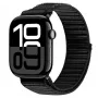 Dux Ducis Apple Watch 42/44/45/46/49mm YE nylon gevlochten loop polsbandje zwart