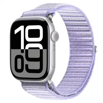 Dux Ducis Apple Watch 42/44/45/46/49mm YE nylon braided loop polsband paars