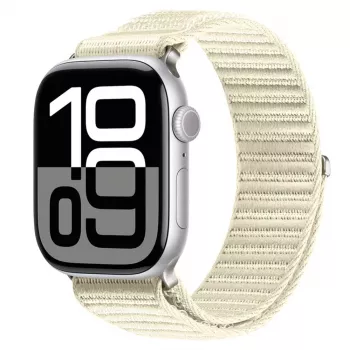 Dux Ducis Apple Watch 42/44/45/46/49MM YE nylon gevlochten polsband starlight