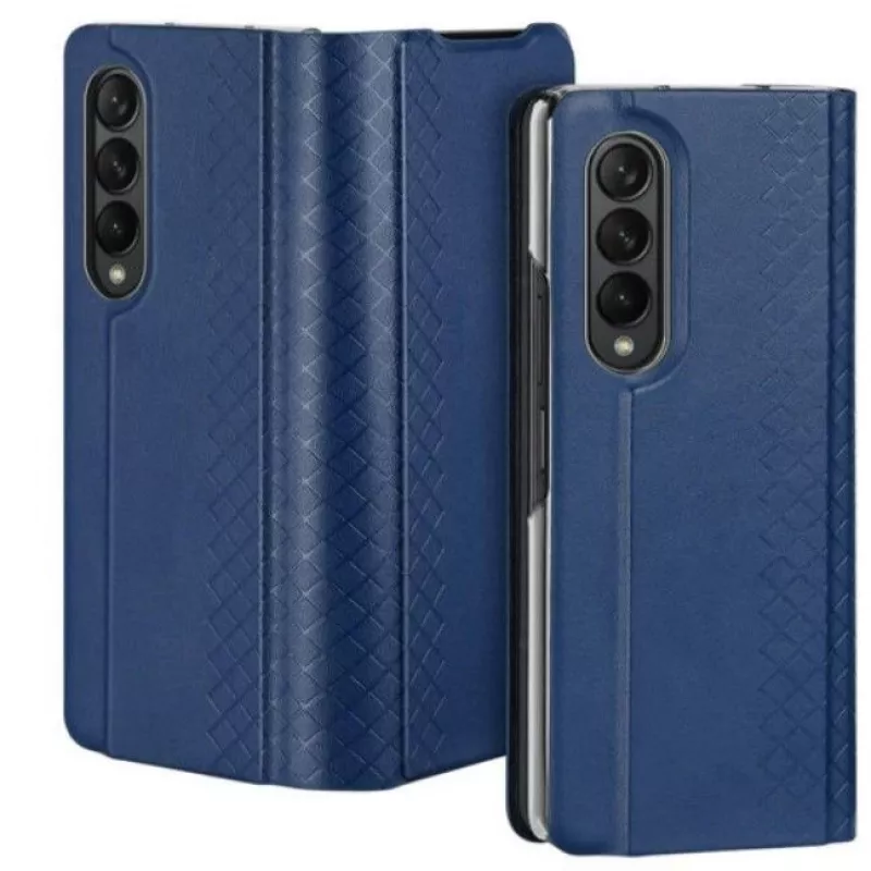 Dux Ducis Bril Series flip wallet case voor Samsung Galaxy Z Fold4, donkerblauw