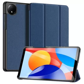 Dux Ducis Domo Series drievoudig standaard PU leren tablet hoes voor Xiaomi Redmi Pad SE 8.7, blauw