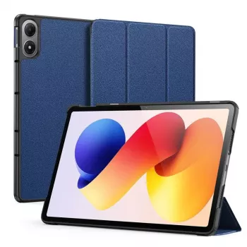 Dux Ducis Domo Series Tri-fold standaard PU-leren tablethoes voor Xiaomi Redmi Pad 2 Pro, blauw