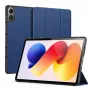 Dux Ducis Domo Series Tri-fold standaard PU-leren tablethoes voor Xiaomi Redmi Pad 2 Pro, blauw