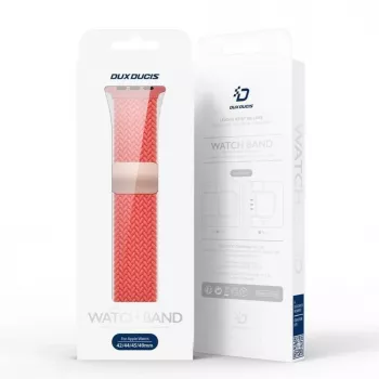Dux Ducis Mixture Pro rekbare gevlochten horlogeband voor Apple Watch 38/40/41 mm - Guava