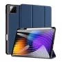 Dux Ducis Redmi Pad 7/7 Pro Domo Series drievoudig opvouwbare standaard PU-leer tablet hoes blauw