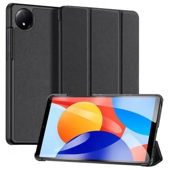 Dux Ducis Redmi Pad SE 8.7 Domo Series tri-fold stand PU leren tablet cover zwart