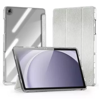 Dux Ducis Samsung Galaxy Tab A9 Plus TPU+PC+leder transparant hoesje lichtgroen