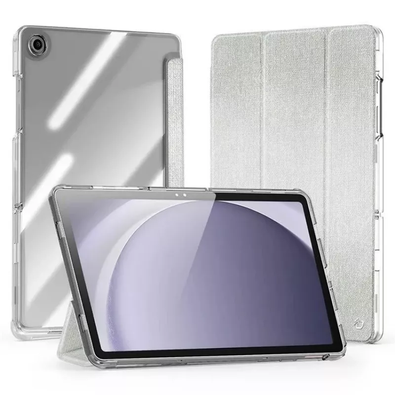 Dux Ducis Samsung Galaxy Tab A9 Plus TPU+PC+leder transparant hoesje lichtgroen