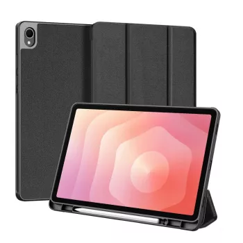 Dux Ducis Samsung Galaxy Tab S11 Domo Series Tri-fold Stand PU Leather tabletcover zwart