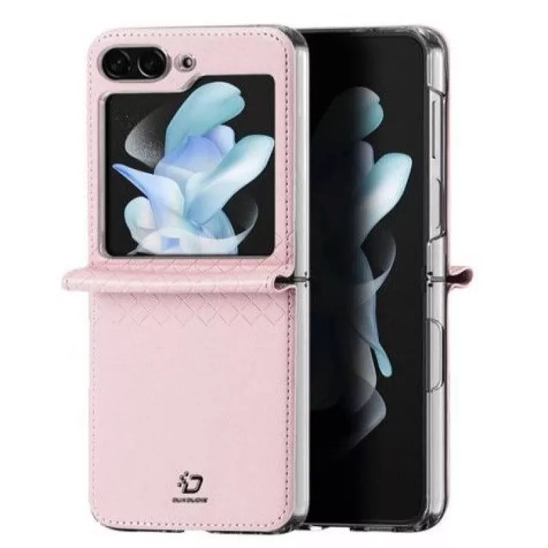 Dux Ducis Samsung Galaxy Z Flip5 5G flip leren case wallet roze