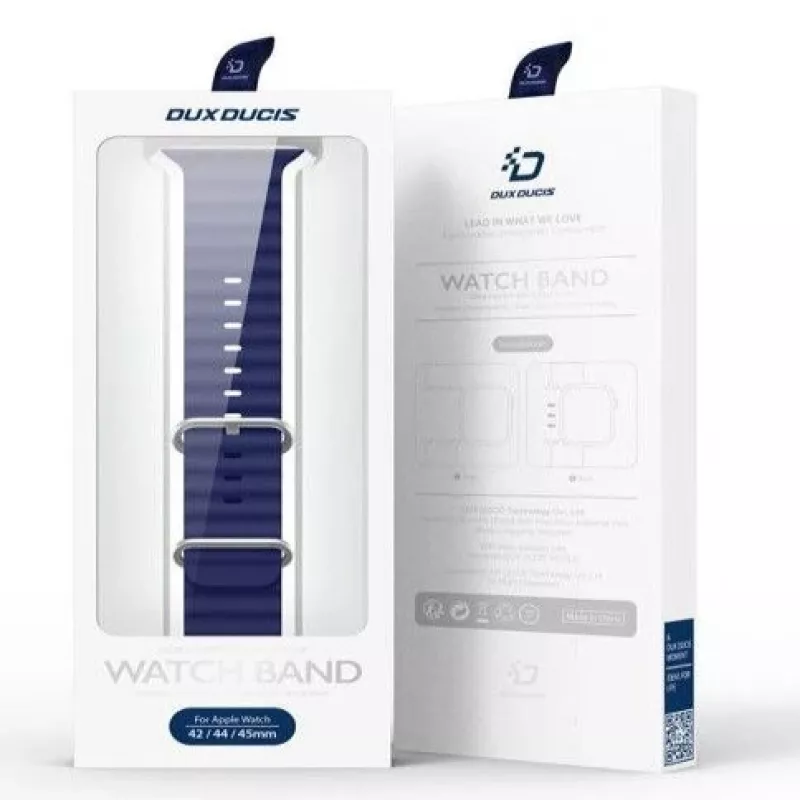 Dux Ducis Silicone Sport Band voor Apple Watch 45/44/42mm - Navy Blue