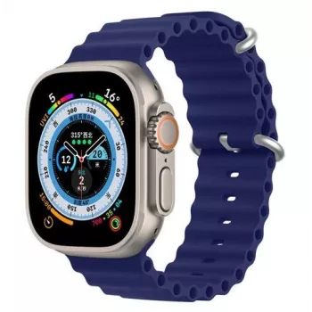 Dux Ducis Silicone Sport Band voor Apple Watch 45/44/42mm - Navy Blue