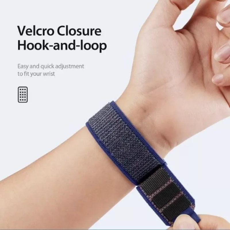Dux Ducis Sport Velcro Strap voor Apple Watch 42/44/45/46/49mm Blauw