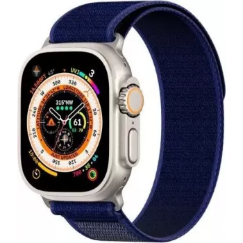 Dux Ducis Sport Velcro Strap voor Apple Watch 42/44/45/46/49mm Blauw