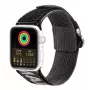 Dux Ducis armband (outdoorversie) voor Apple Watch Ultra, SE, Series 8, 7, 6, 5, 4, 3, 2, 1 (49, 45, 44, 42 mm) nylon band zwart zilver