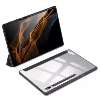 Dux Ducis Toby Armored Flip Smart Case voor Samsung Galaxy Tab S8 Ultra met stylushouder zwart