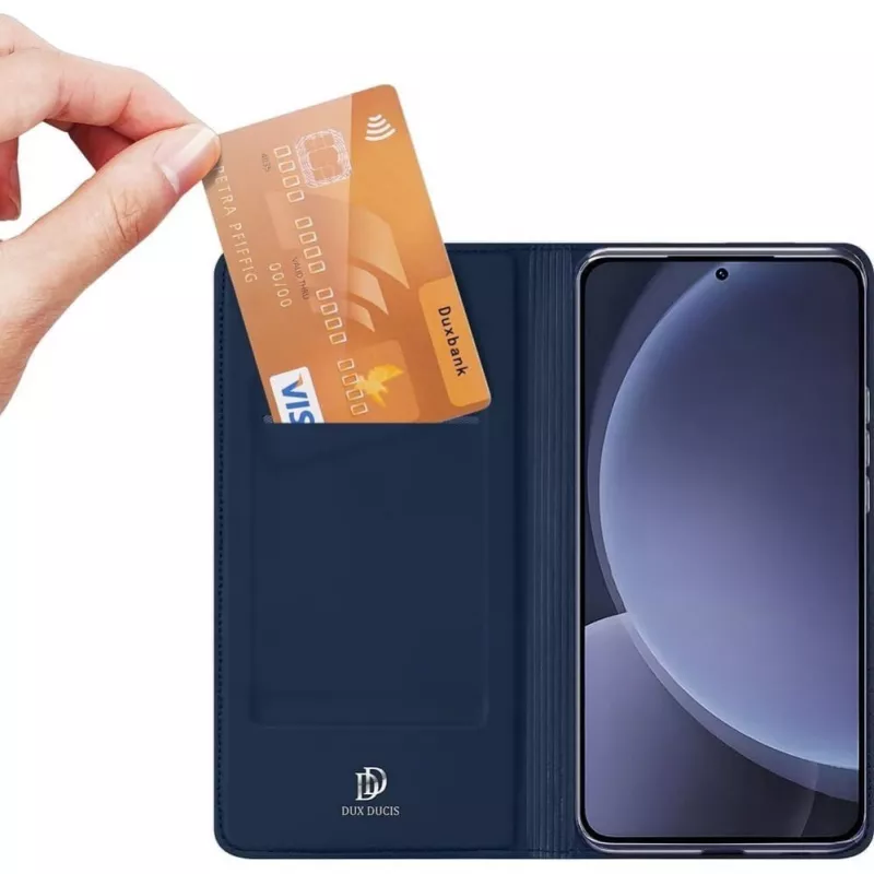DUX DUCIS Wallet Case Skin Pro voor Samsung Galaxy S25, blauw