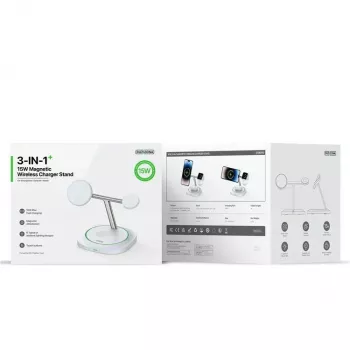 Duzzona W16 15W 3-in-1 Magnetische Draadloze Oplader Wit