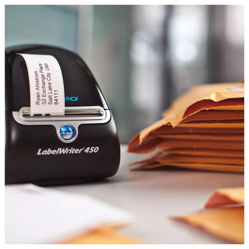 DYMO LabelWriter adresetiketten 99010, 28x89 mm, wit, 2 rollen met elk 130