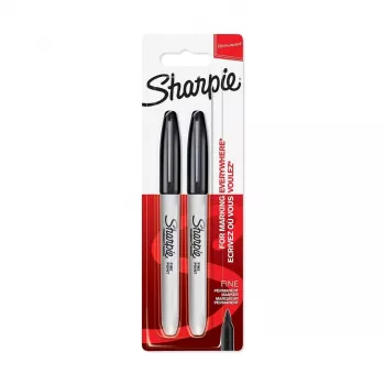 DYMO Sharpie fijnschrijvende permanente marker zwart (2-pack)