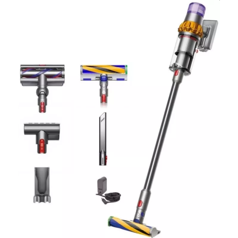 Dyson V15 Detect Absolute accu-stofzuiger, roestvrij staal, 240AW, LCD-display, 60min looptijd
