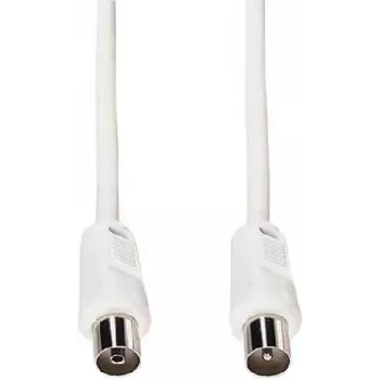 e+p HFT 1 coaxiale antennekabel 1,5m wit 75 ohm IEC stekker naar bus