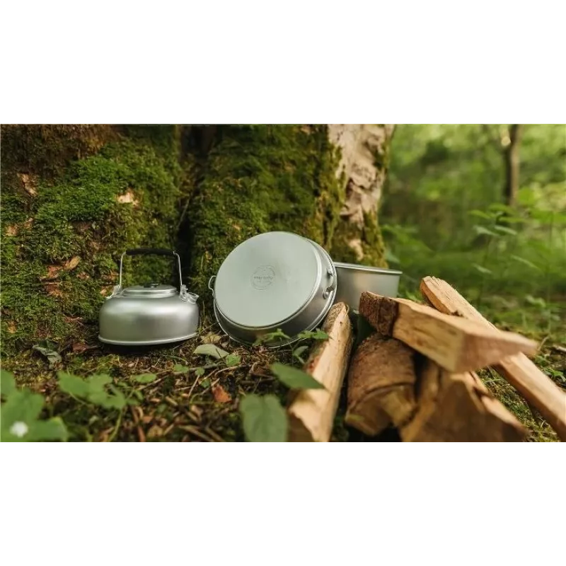 Easy Camp Adventure pannenset M zilver aluminium