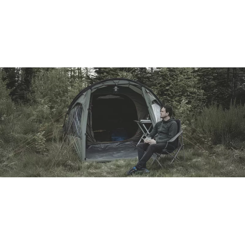 Easy Camp Spruce opvouwbare campingstoel met armleuning - donkergrijs, 110 kg capaciteit