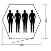Easy Camp tent Dayhaven 4-persoons tunneltent grijs/groen