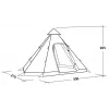 Easy Camp tent Dayhaven 4-persoons tunneltent grijs/groen