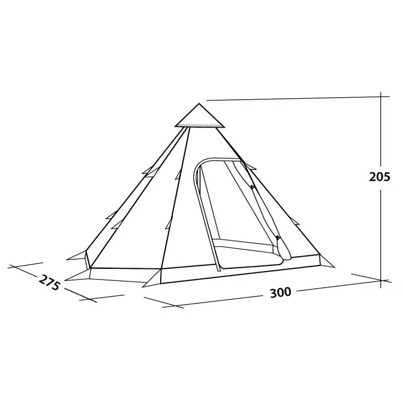 Easy Camp tent Dayhaven 4-persoons tunneltent grijs/groen