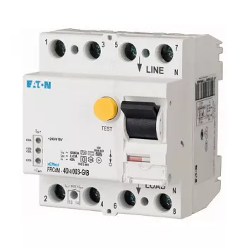 Eaton FRCDM-40/4/003-G/B digitale Type B aardlekschakelaar 40A 4-polig 30mA 230/400V AC DIN-rail