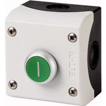 Eaton M22-D-G-X1/KC11/I drukknop paneel grijs, 1NO+1NC, momentaan, 22,5mm, IP66/IP67/IP69K 216522