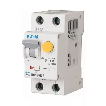 Eaton PXK-C16/1N/003-A RCBO, 16 A, 30 mA, type A, C-karakteristiek, 1P+N