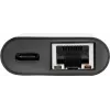 Eaton Tripp Lite U436-06N-GB-C USB-C naar Gigabit Ethernet-adapter met USB-C PD-laadfunctie - Thunderbolt 3 - zwart