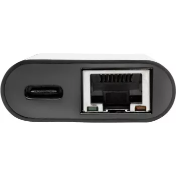 Eaton Tripp Lite U436-06N-GB-C USB-C naar Gigabit Ethernet-adapter met USB-C PD-laadfunctie - Thunderbolt 3 - zwart