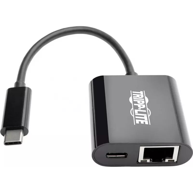 Eaton Tripp Lite U436-06N-GB-C USB-C naar Gigabit Ethernet-adapter met USB-C PD-laadfunctie - Thunderbolt 3 - zwart