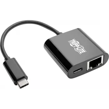 Eaton Tripp Lite U436-06N-GB-C USB-C naar Gigabit Ethernet-adapter met USB-C PD-laadfunctie - Thunderbolt 3 - zwart